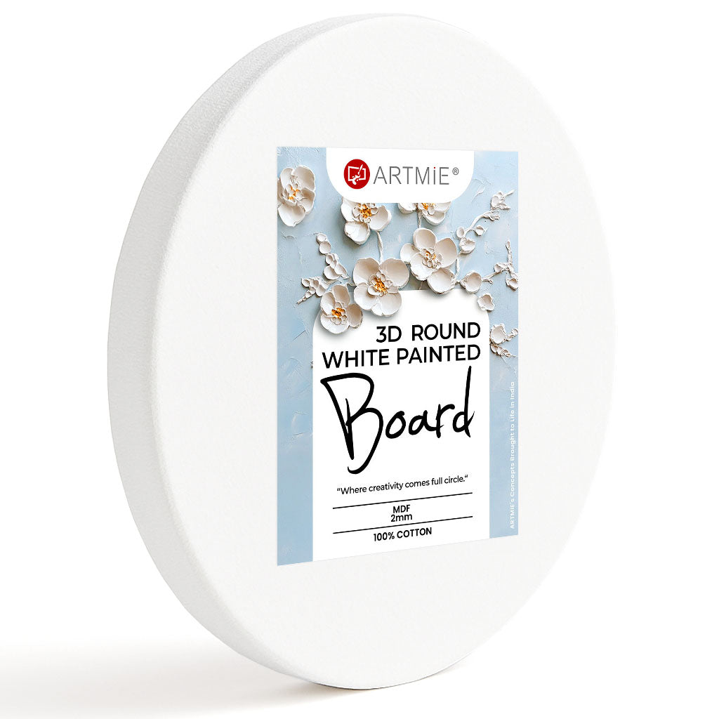 ARTMIE doppelseitige runde 3D-MDF-Platte mit Gesso | verschiedene Größen — Bild 3