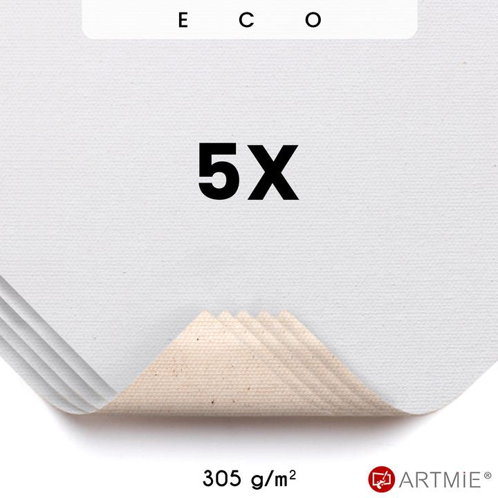 Set mit 5 ARTMIE EKO Leinwand-Mustern zum Testen der Oberflächenqualität | ARTMIE