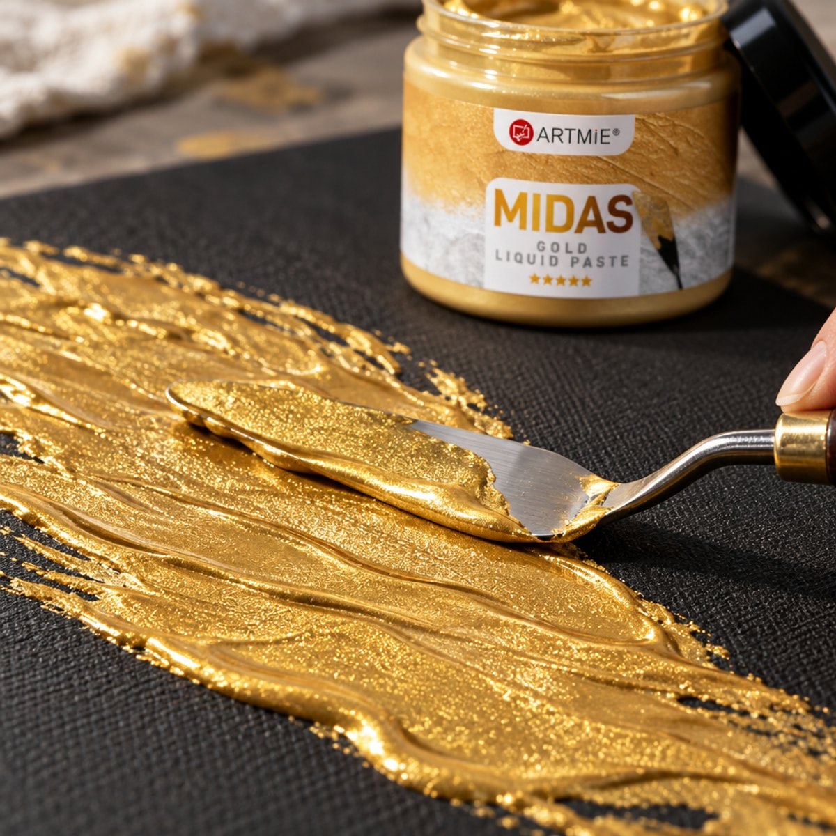ARTMIE MIDAS flüssige Metallic-Paste Gold – Ansicht 4