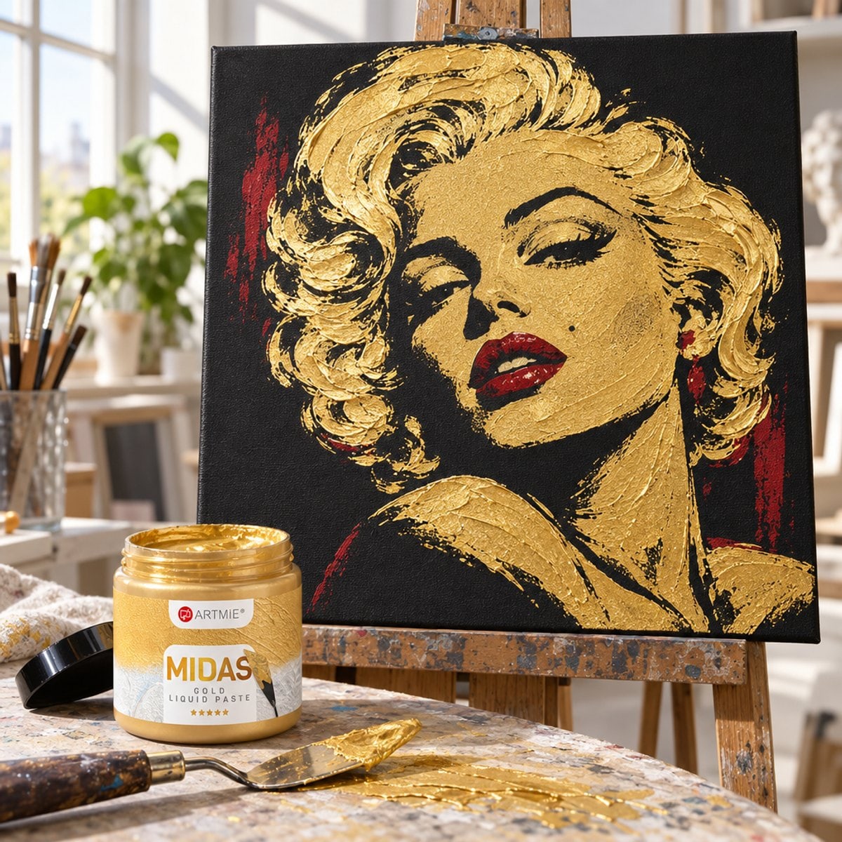 ARTMIE MIDAS flüssige Metallic-Paste Gold – Ansicht 5