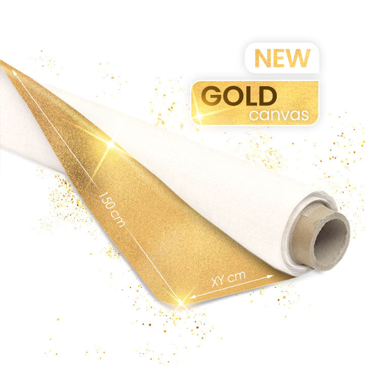 ARTMIE MIDAS Goldene Malerleinwand auf der Rolle – verschiedene Längen — Bild 1