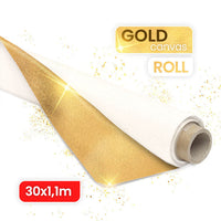 ARTMIE MIDAS Goldene Malkunst-Leinwand auf Rolle, 30 Meter – verschiedene Breiten — Bild 1