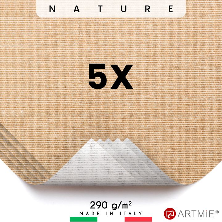 Musterstücke der ARTMIE Nature Malleinwand für kreative Tests | ARTMIE