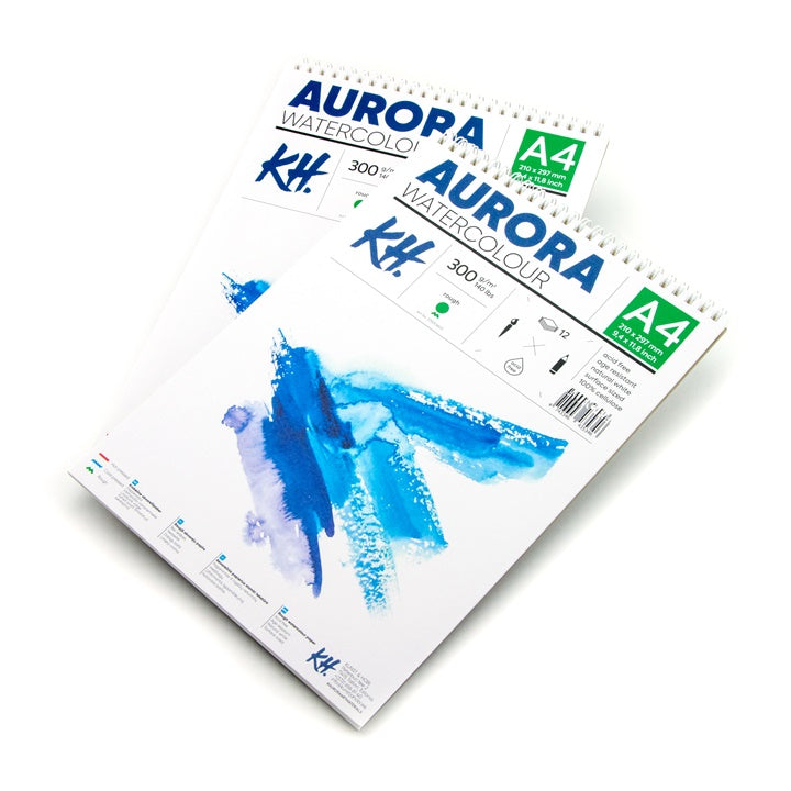 AURORA Aquarellblock rough mit Spiralbindung - 12 Blatt | verschiedene Formate — Bild 3