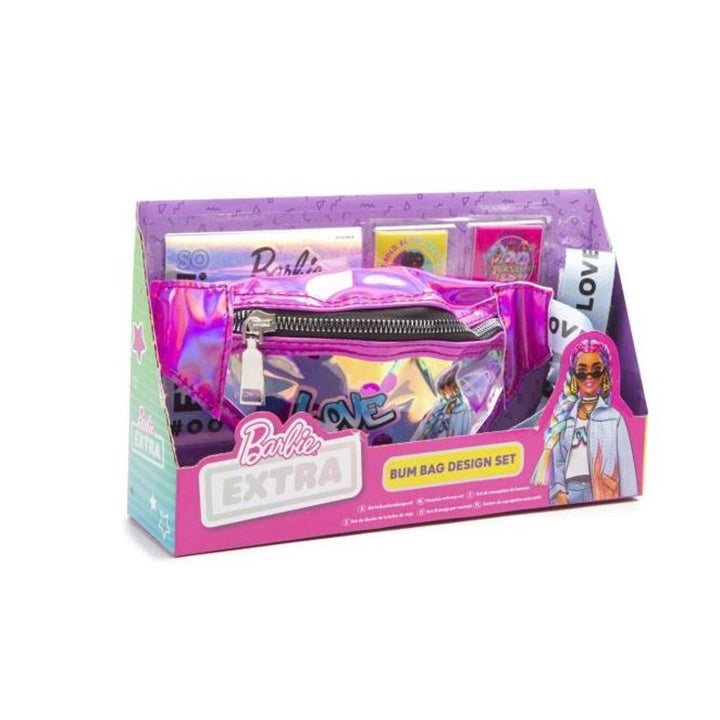 Barbie Kinder-Gürteltasche mit Glitzer-Stickern zum Verzieren | ARTMIE