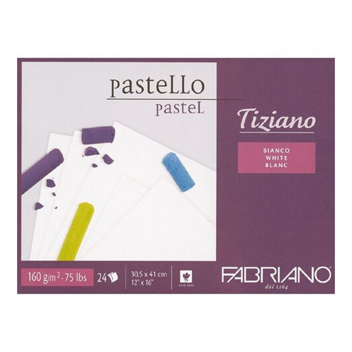 FABRIANO Tiziano Pastellpapier-Block – Weiß | verschiedene Größen | A3