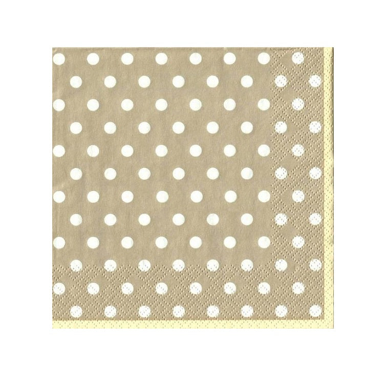 Braune Polka Dot Decoupage Servietten — Bild 2