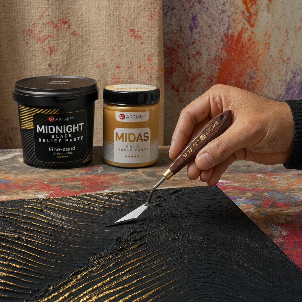 ARTMIE Midnight 3D Strukturpaste Schwarz