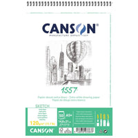 CANSON 1557 Skizzenblock 120 g/m² A5 30 Blatt Spiralbindung