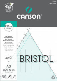 Canson Bristol Zeichenblock 250 g/m² 20 Blatt A3 geleimt