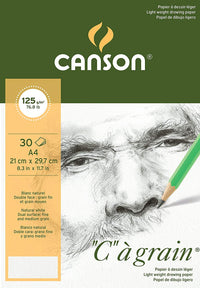 Skizzenblock CANSON C a grain 125 g/m² A3 - 30 Blatt, feinkörnig geleimt