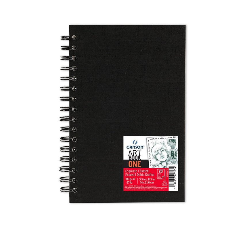 CANSON Canson Art Book One Skizzenbuch 100 g 80 Blatt 21,6 x 27,9 cm Spiralbindung