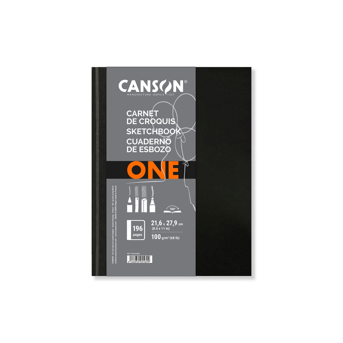 CANSON Canson Art Book One Skizzenbuch Hardcover 100 g/m² 98 Blatt - 21,6 x 27,9 cm