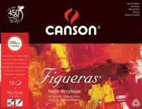 Canson Figueras Öl- und Acrylblock 290 g, 10 Blatt, 33 x 41 cm