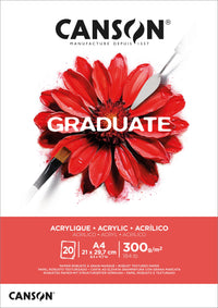 Canson Graduate Acrylblock 300 g 20 Blatt A4 geleimt