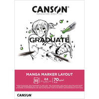 Canson Graduate Manga Block 200 g/m² - 30 Blatt, A4, geleimt