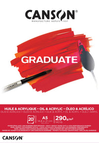 Canson Graduate Öl- und Acrylblock 290 g/m² 20 Blatt A5 geleimt