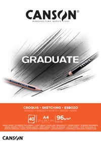 CANSON Graduate Skizzenblock 96 g/m² A4 geleimt - 40 Blatt