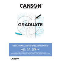 Canson Graduate Transparentpapierblock A3 72 g/m² - 40 Blatt kopfgeleimt