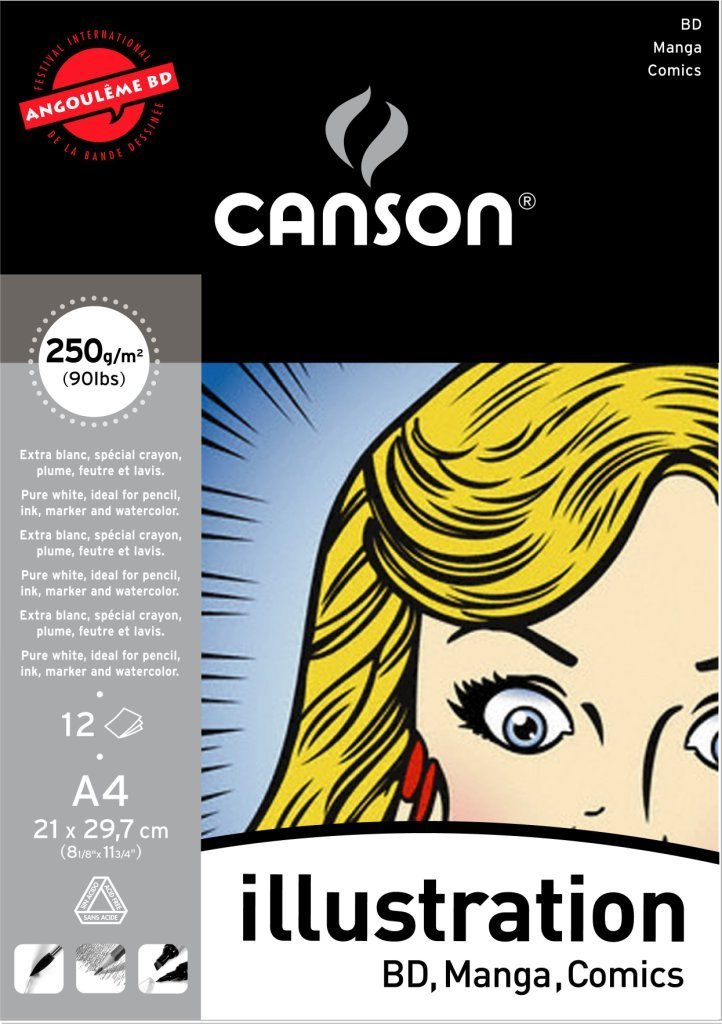 CANSON Illustration Block 250 g/m² 12 Blatt A4 geleimt