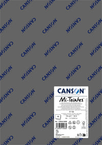 Pastellpapier Canson Mi-Teintes A3 160 g - 10 Bogen – Holzkohlegrau 184
