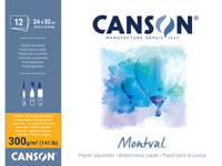 CANSON Montval Aquarellblock CP 300 g/m² - 12 Blatt, 24 x 32 cm, geleimt