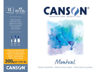 Canson Montval Aquarellblock Feinkorn 300 g 12 Blatt A3 geleimt