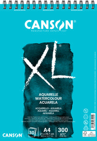 Canson XL Aquarellblock CP White 300 g/m² - 30 Blatt, A4, Spiralbindung