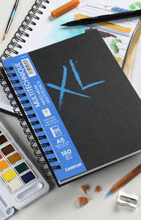 Canson XL Mix Media Textured kopfgeleimter Block A5, 300 g/m², 68 Blatt