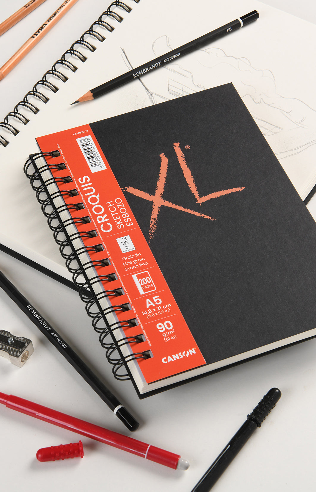 Canson XL Sketch Skizzenblock 90 g/m² – 200 Blatt, A5