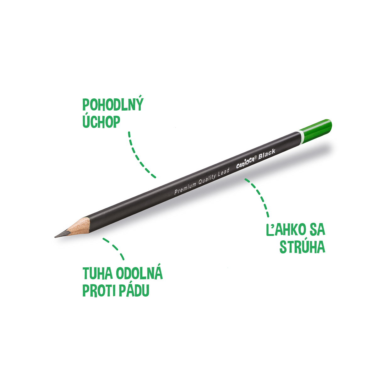 Carioca Dreikant-Bleistift Black, 12 Stk.