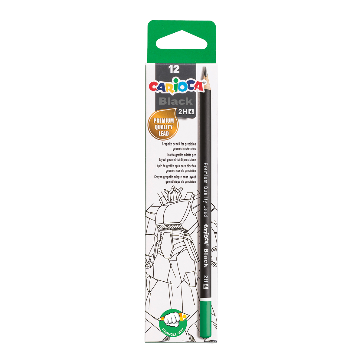 Carioca Dreikant-Bleistift Black, 12 Stk.