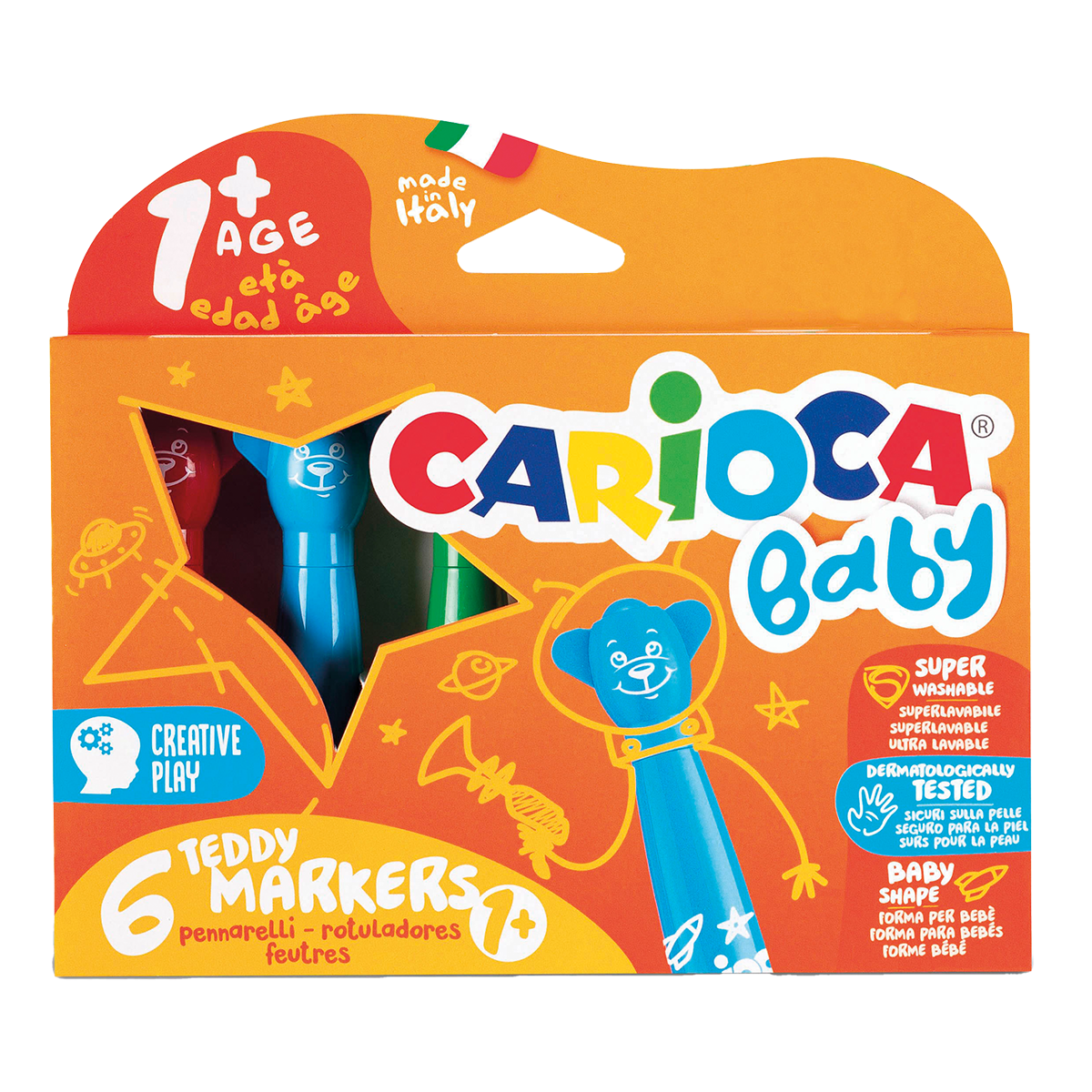 Carioca Filzstifte Baby mit Rundspitze, Farbmix