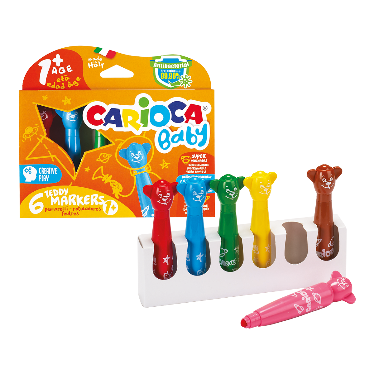 Carioca Filzstifte Baby mit Rundspitze, Farbmix