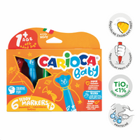 Carioca Filzstifte Baby mit Rundspitze, Farbmix