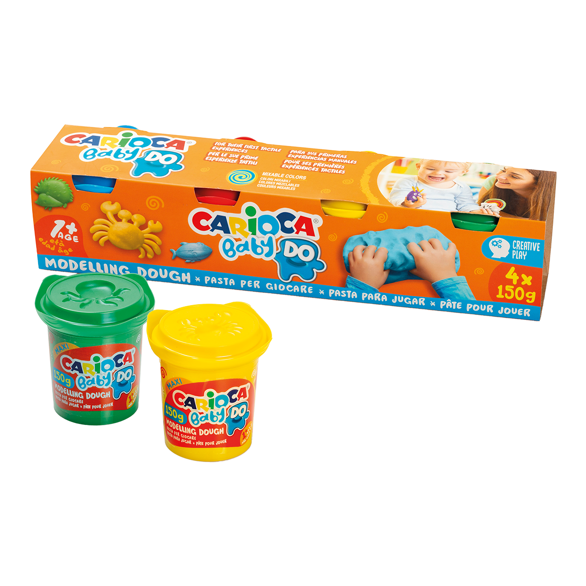 Carioca Knetmasse Baby Do 1+, 150 g, Farbmix