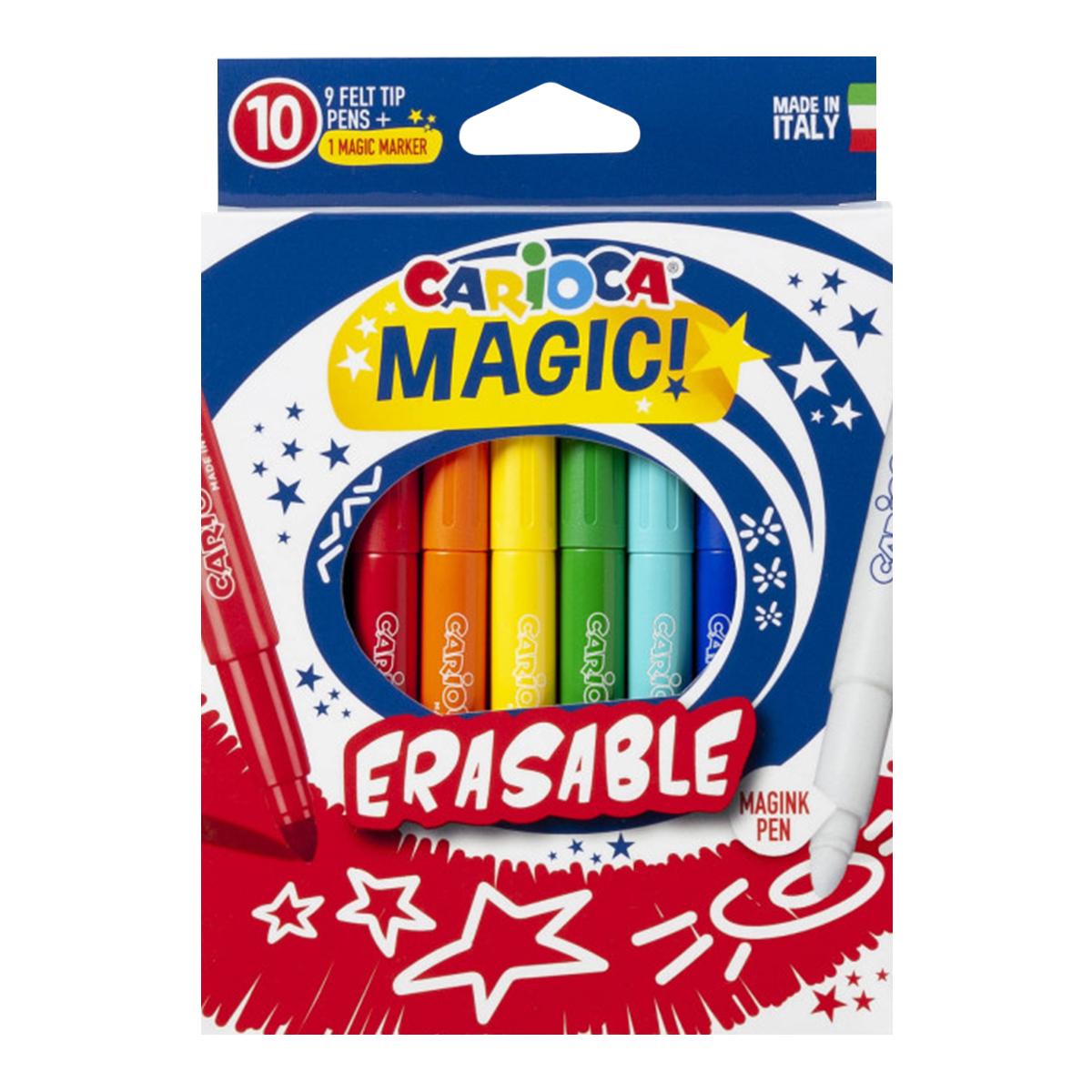 Carioca Magische Filzstifte – löschbar, 10 Stk., Farbmix