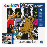 Carioca Samt-Malbilder 4 Stk. – CENTO Graffiti
