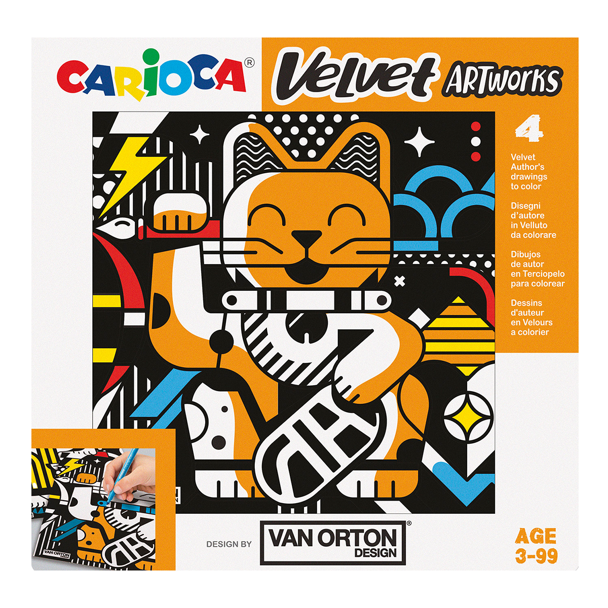 Carioca Samt-Malbilder 4 Stk. – VAN ORTON Art
