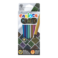 Carioca Sechskant-Buntstifte Metallic, 12er-Set