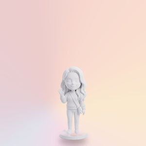 Weiße 3D-Figur 14 cm