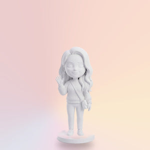 Weiße 3D-Figur 18 cm