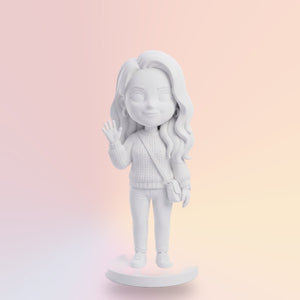 Weiße 3D-Figur 22 cm