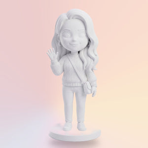 Weiße 3D-Figur 25 cm