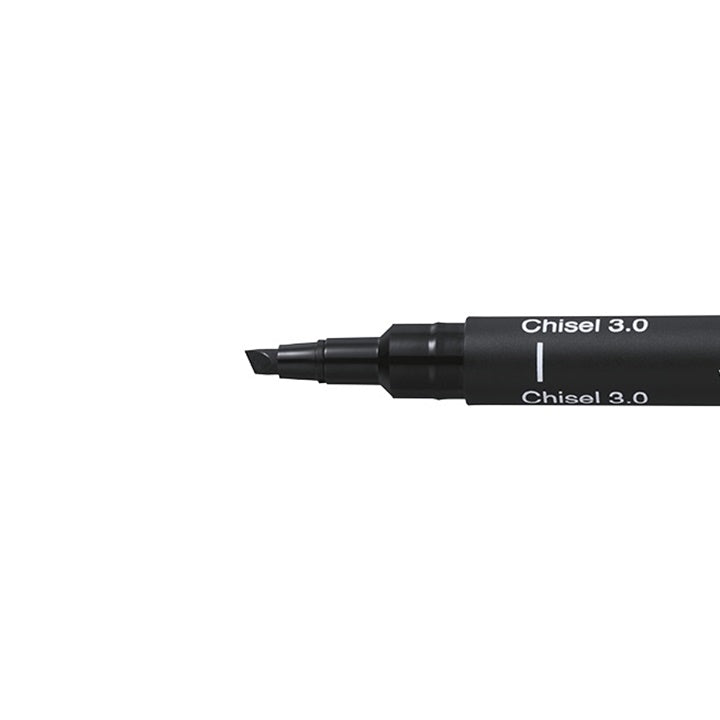 UNI PIN Kreativ-Liner in Schwarz mit Keilspitze | verschiedene Strichstärken | 3.0 mm