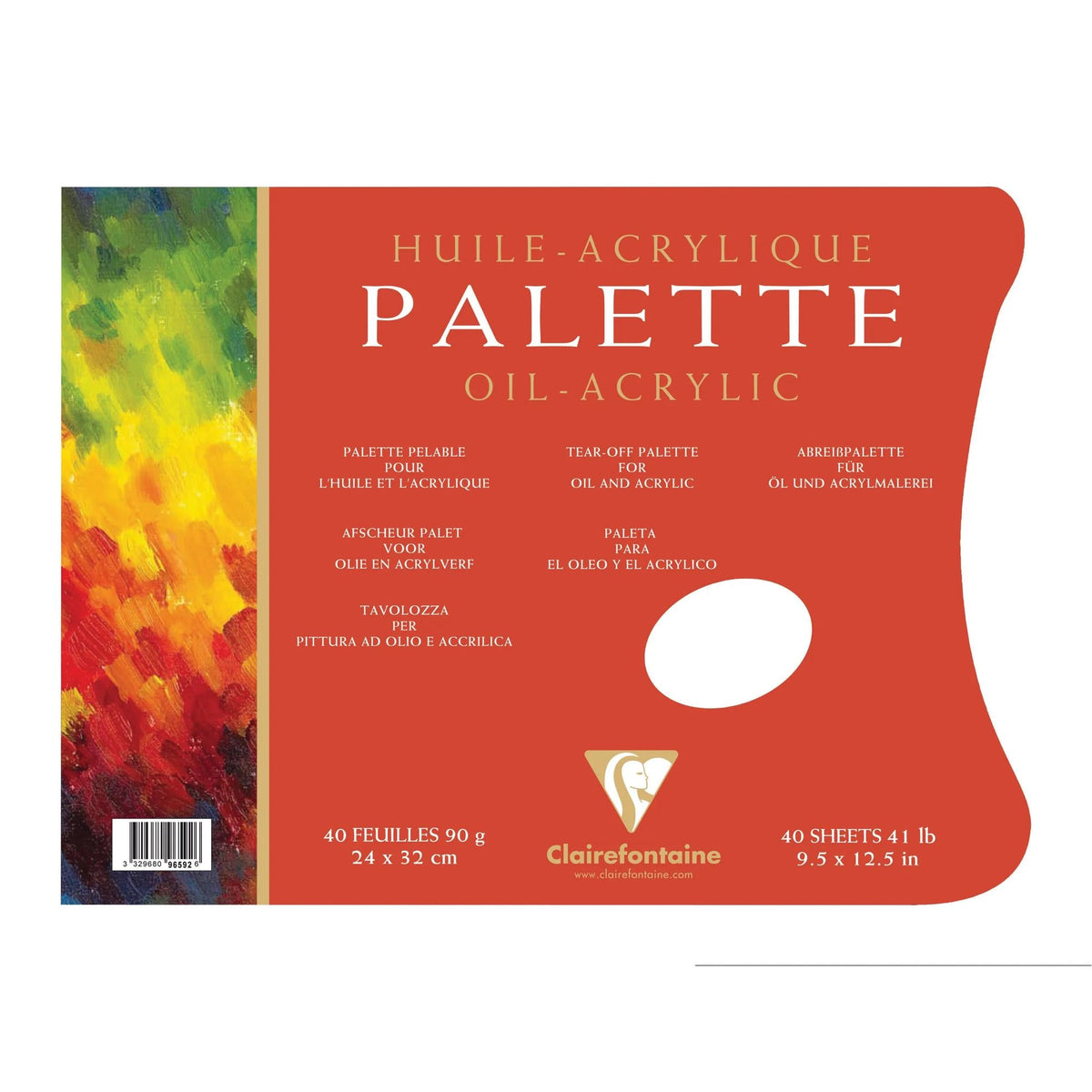 CLAIREFONTAINE Abreißpapierpaletten 90 g/m2 - 24 x 32 cm, 40 Blatt