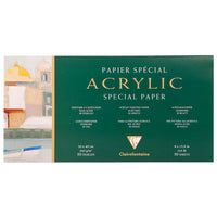 Clairefontaine Acrylmalblock 360 g/m² – 10 Blatt, 20 x 40 cm rundum geleimt
