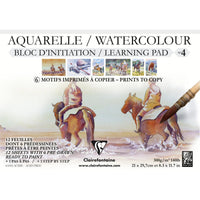 CLAIREFONTAINE Aquarellblock Initiation CP Nr. 4 A4 300 g/m2 - 12 Blatt