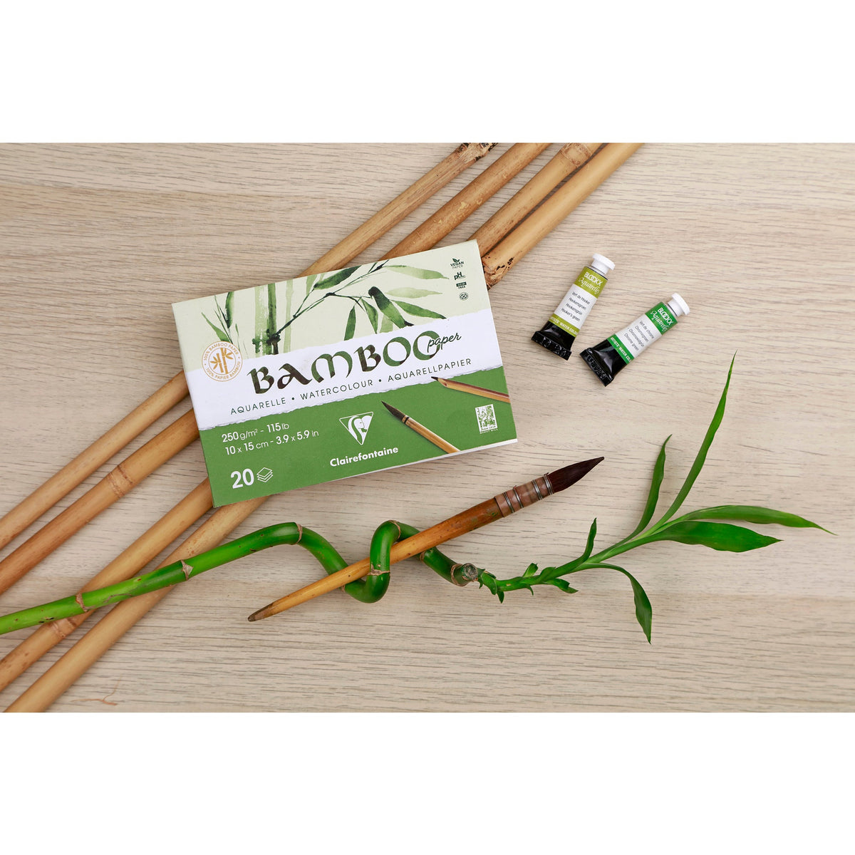Clairefontaine Bambus-Aquarellblock CP 250 g 20 Blatt geleimt