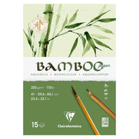 CLAIREFONTAINE Bambus Aquarellblock CP 250 g/m² A1 - 15 Blatt